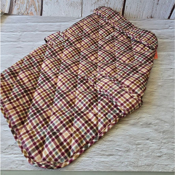 St. John's Bark Dog Quilted Jacket - Red/Brown - Size L - Picture 8 of 8